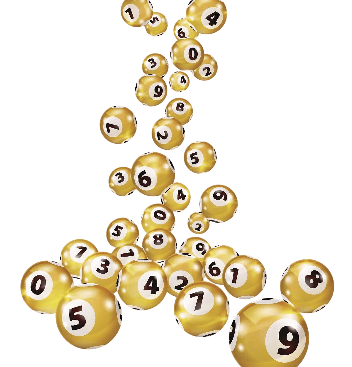 Golden lottery balls